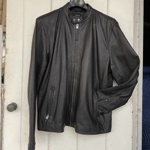 Lucky Brand Men's Leather Jacket Clean Cut Look